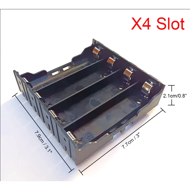 Holder Case Tempat Battery Baterai 18650 Pararel Plat Lempeng 4 Slot - Slide 1