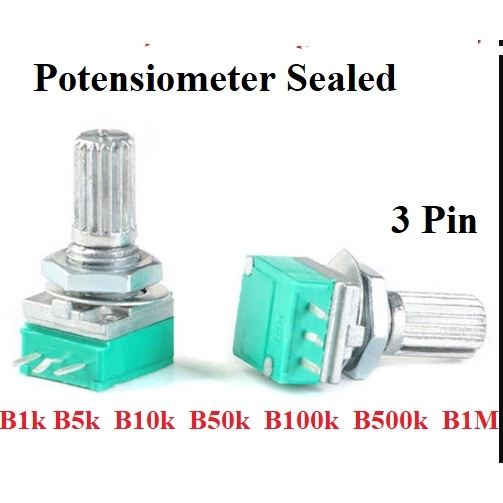 Potensiometer potensio Sealed Linier mono RK097N 3 Pin 10K 50K - Slide 1
