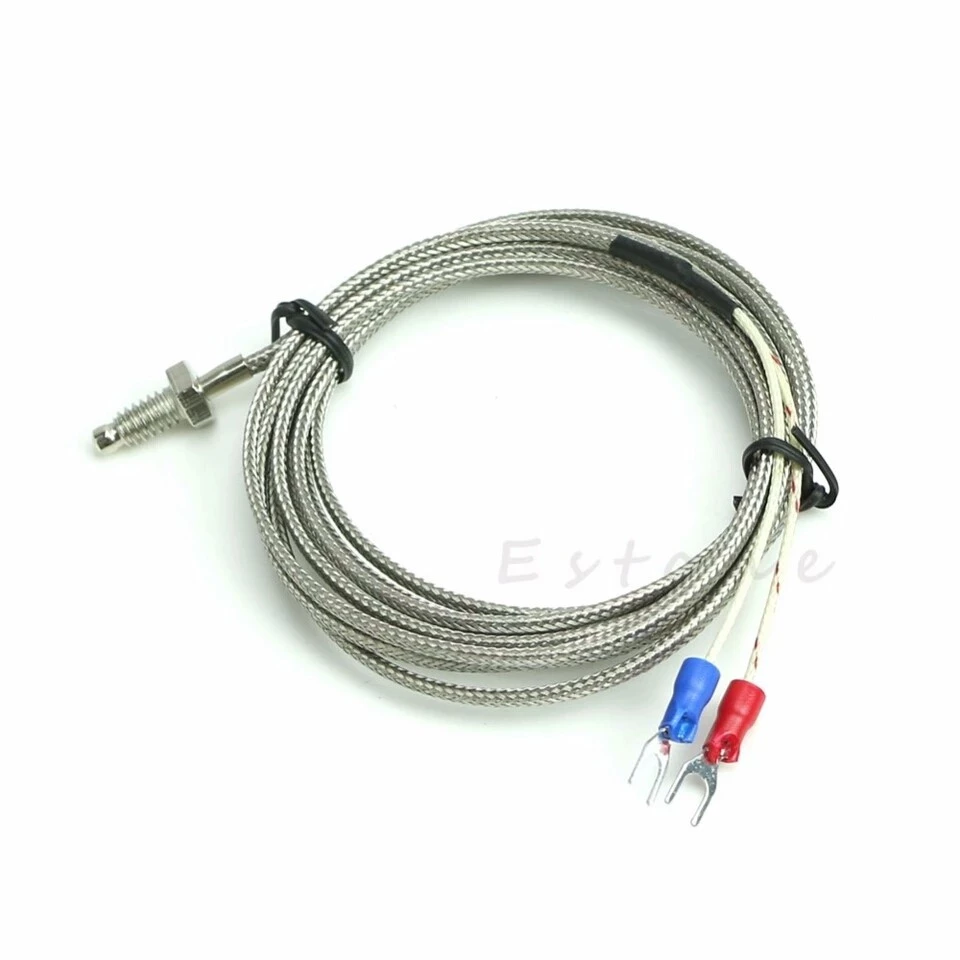Screw Probe Temperature Sensor Thermocouple K Type 0-400 Deg 2m Cable - Slide 1