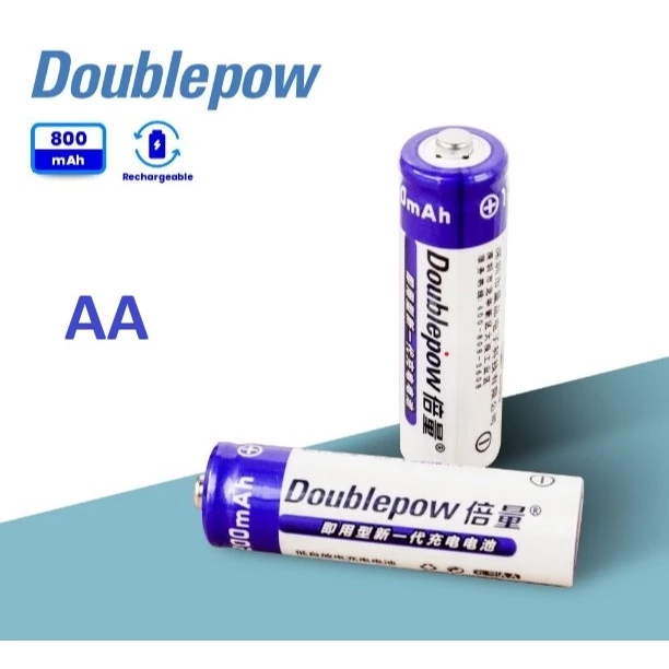 Baterai Battery Batere Cas AA Rechargeable 1.2v Recharge Doublepow Double pow - Slide 1
