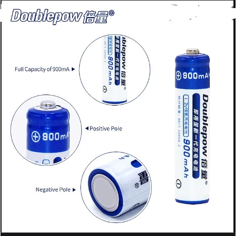 Baterai Battery Batu Batre AAA A3 DoublePow Rechargeable Recharge 900Mah 1.2V 1,2V - Slide 1