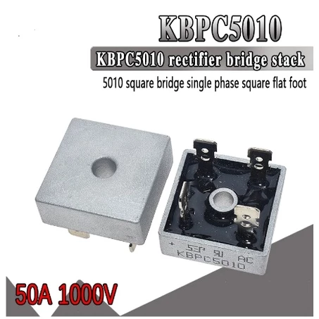 dioda diode Silicon Jembatan bridge Rectifier Kiprok KBPC5010 KBPC 5010 50A 1000V Penyearah AC to DC - Slide 1