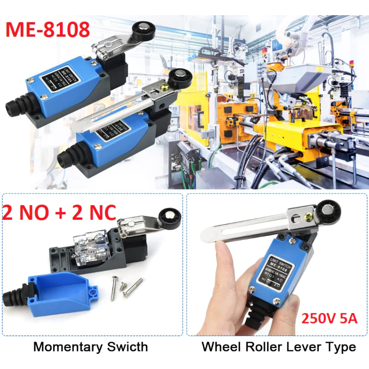 Limit Switch Momentary Roller Arm Lever Saklar Roda moujen ME8108 ME-8108 ME 8108 TZ8108 - Slide 1