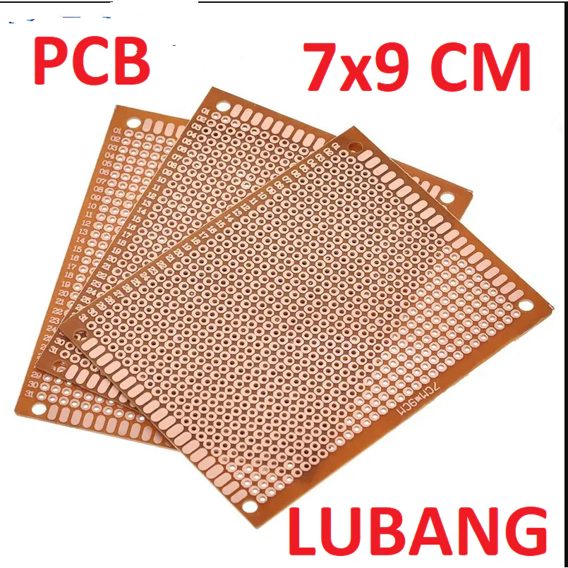 PCB Board Lubang Bolong Satu Sisi Titik 7x9 Prototype - Slide 1