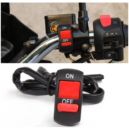Saklar Lampu Stang Sepeda Motor ON OFF Universal Motorcycle Switch - Slide 1
