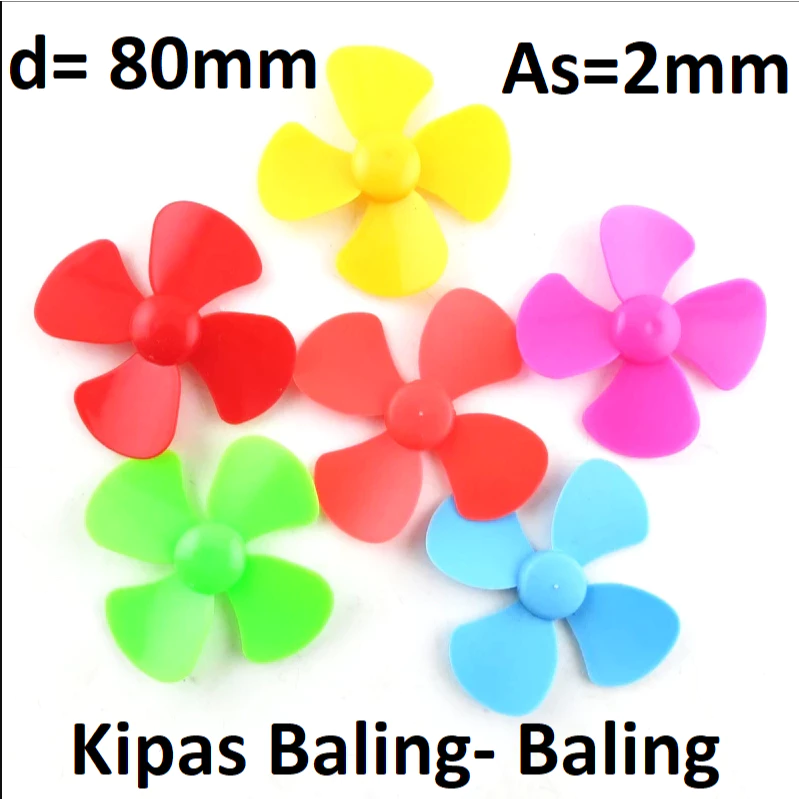 BALING BALING Daun BALING2 KIPAS ANGIN fan blade Propeller Kincir Diameter 80MM - Slide 1