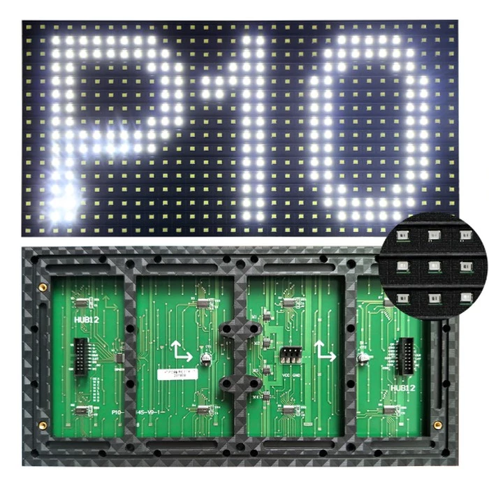 LED RUNNING TEXT Panel Modul P10 Putih White Full Outdoor High Quality - Slide 1