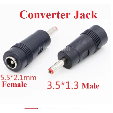 Socket Soket Jack Converter DC Power Plug 5.5x2.1 to 3.5x1.3 mm 2.1x5.5 1.3x3.5 mm - Slide 1