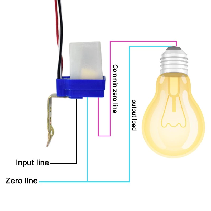 PHOTOCELL 10A FOTOSEL 10A SENSOR CAHAYA Saklar Siang Malam Otomatis 220V - Slide 1