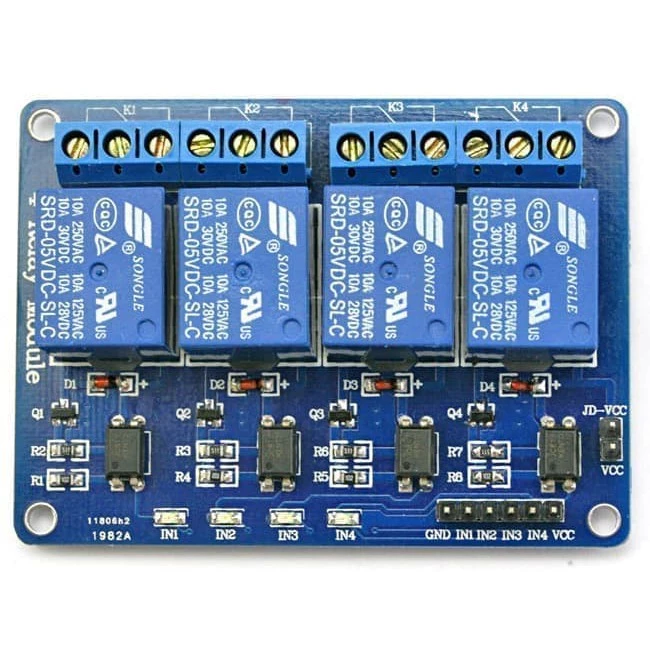 Module Relay 4 Channel 10A 250VAC 30VDC Optocoupler untuk ARDUINO - Slide 1