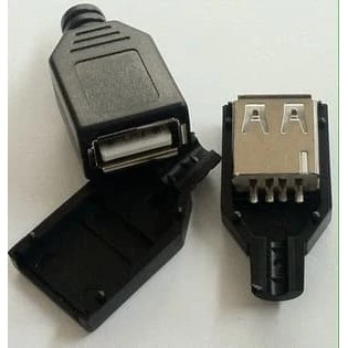 Socket Soket USB 2.0 Female Connector Kosong Type A Jack Betina 4 Pin - Slide 1