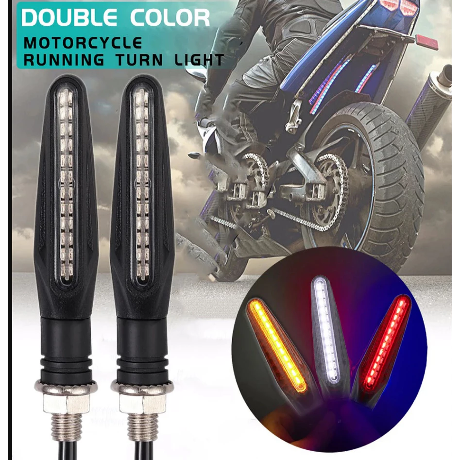 Lampu LED DRL Senja sein sen Flash Universal Flowing Berjalan Running - Slide 1
