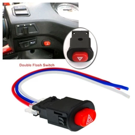 Saklar Tombol Hazzard ON OFF Motor Mobil Warning Light Switch - Slide 1