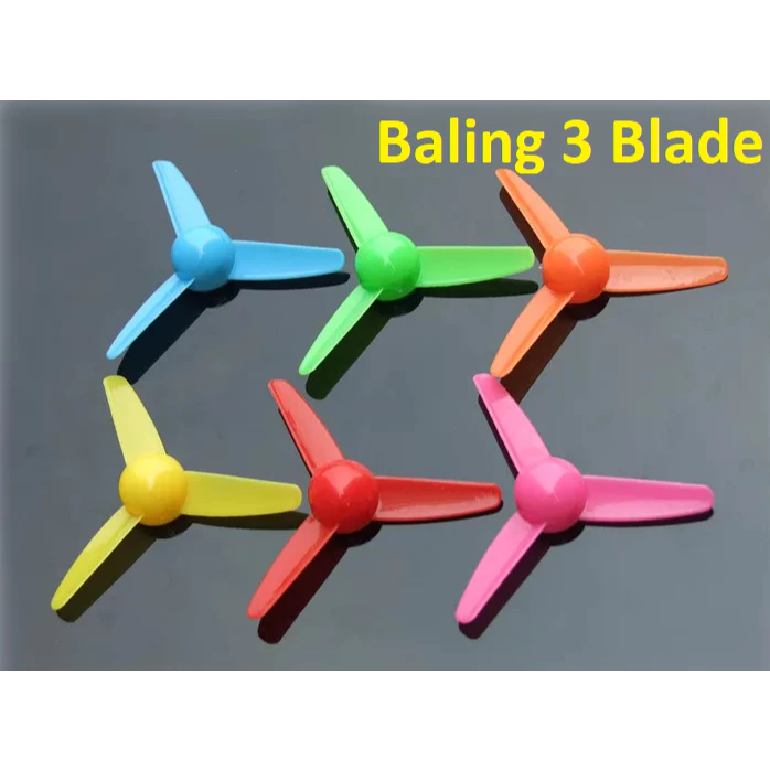 Kipas angin Fan Baling2 Baling 80mm as 2 mm propellers DIY toys 3 blade 80 mm 8 cm - Slide 1
