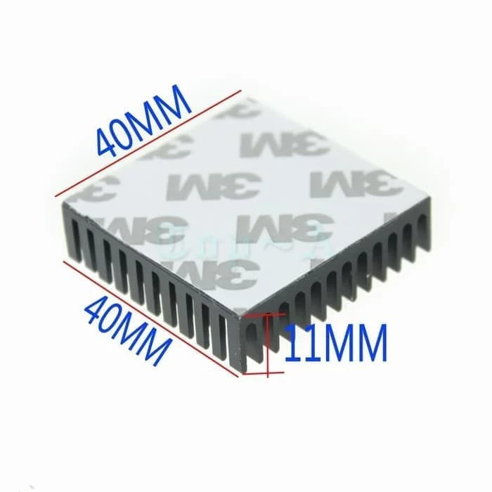Heatsink Hitam 40x40x11mm Cooling Peltier Aluminum Pendingin Radiator - Slide 1