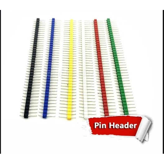 Pin Header Male 2.54mm 1X40 40 Pin Single Row Strip Warna Connector - Slide 1