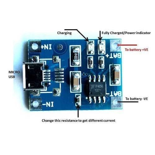 TP4056 Micro USB 1A 5V to Lithium Battery Modul Cas Baterai - Slide 1