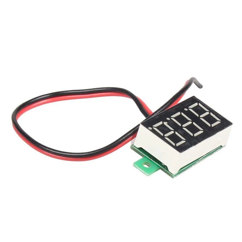 Digital Voltmeter Mini Tanpa Frame 4,5-32 V DC 2 Kabel - Slide 1
